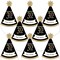 Big Dot of Happiness Adult 30th Birthday - Gold - Mini Cone Birthday Party Hats - Small Little Party Hats - Set of 8